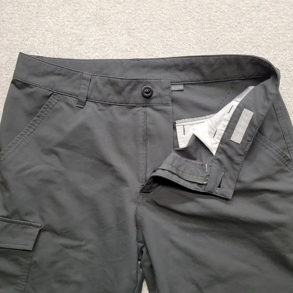 Columbia Mens Cargo Shorts Gray Omni-Shade UPF Regular Fit Size 32 11 Inseam